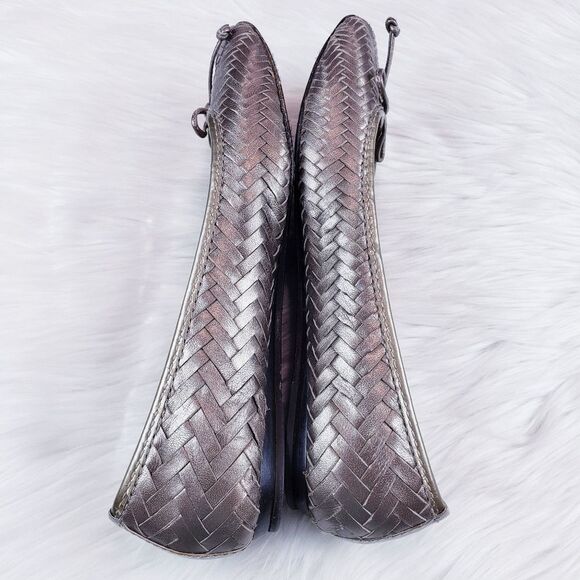 Cole Haan Silver Woven Ballet Flats - Picture 3 of 5